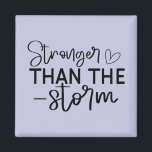 "Stronger Than the Storm" Boho Inspirational Magnet<br><div class="desc">Stay grounded and inspired with this minimalist "Stronger Than the Storm" boho-style magnet. Featuring elegant black-and-white handwritten typography, this design is a daily reminder of inner strength and resilience. Whether you place it on your fridge, locker, or workspace, this magnet adds a meaningful touch to any space. Perfect as a...</div>