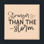 "Stronger Than the Storm" Boho Inspirational Magnet<br><div class="desc">Stay grounded and inspired with this minimalist "Stronger Than the Storm" boho-style magnet. Featuring elegant black-and-white handwritten typography, this design is a daily reminder of inner strength and resilience. Whether you place it on your fridge, locker, or workspace, this magnet adds a meaningful touch to any space. Perfect as a...</div>