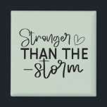 "Stronger Than the Storm" Boho Inspirational Magnet<br><div class="desc">Stay grounded and inspired with this minimalist "Stronger Than the Storm" boho-style magnet. Featuring elegant black-and-white handwritten typography, this design is a daily reminder of inner strength and resilience. Whether you place it on your fridge, locker, or workspace, this magnet adds a meaningful touch to any space. Perfect as a...</div>
