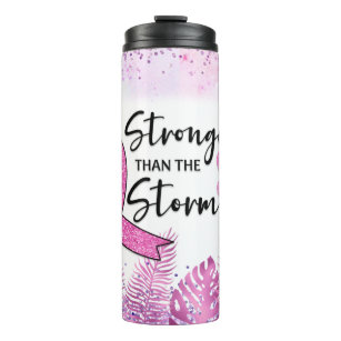 Stronger than the Storm Breast Cancer Awareness Thermal Tumbler