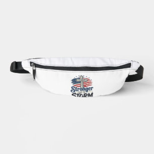 Stronger Than The Storm Patriotic Faith Shirt Desi Bum Bags