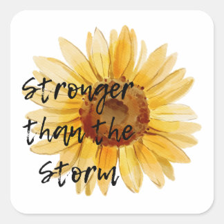stronger than the storm - sunflower sticker