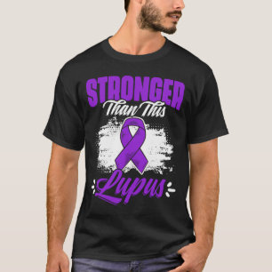 Stronger Than This Lupus Purple Ribbon Lupus Aware T-Shirt