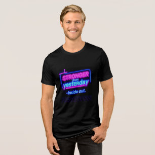 Stronger Than Yesterday – Inner & Outer Strength Q Tri-Blend Shirt