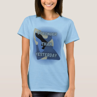Stronger Than Yesterday – Motivational Gym Tee