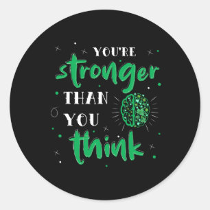 Stronger Than You Think Mental Health Autism Aware Classic Round Sticker
