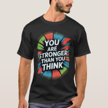 Stronger Than You Think Motivational Starburst Art