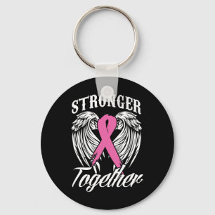 Stronger Together Breast Cancer Awareness Month Pi Key Ring