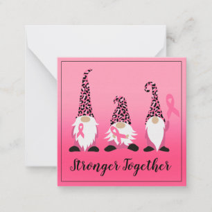 Stronger Together Breast Cancer Pink Ribbon Card