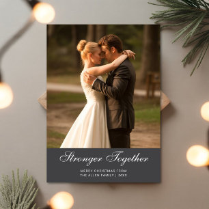 Stronger Together Cosy Couple Holiday Greeting Card