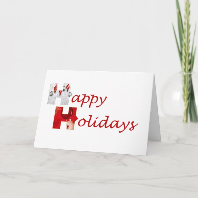 Stronger Together Happy Holidays Greeting Card (Front)
