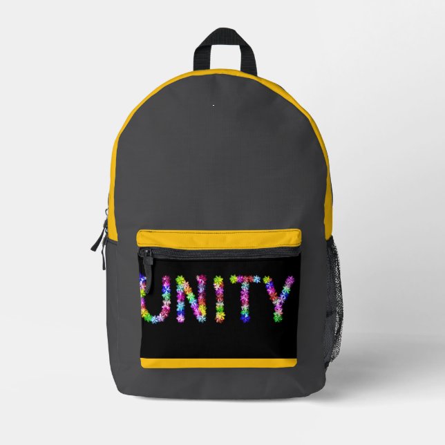 Stronger Together | Inspirational  Printed Backpack (Front)