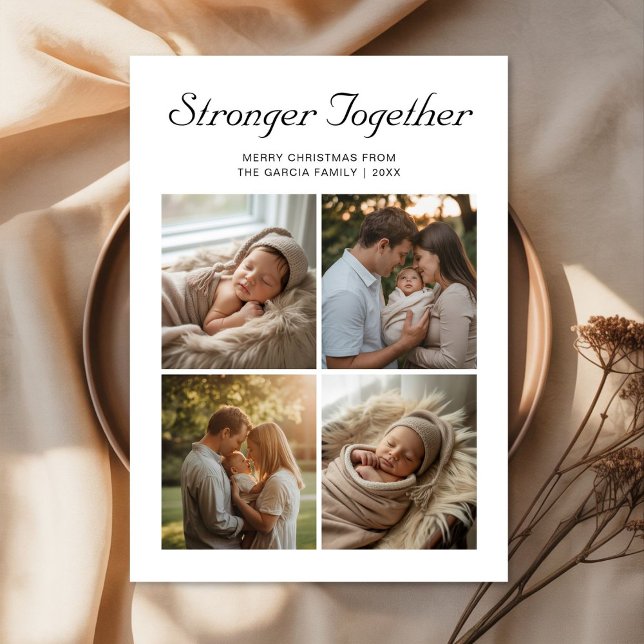 Stronger Together Modern Family Christmas Card (Creator Uploaded)