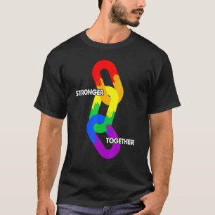 Stronger Together Pride Hands Activist Lgbt Colour T-Shirt