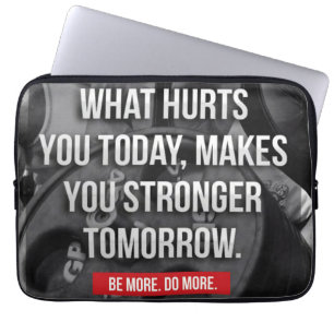 STRONGER TOMORROW - "Body building" Motivational Laptop Sleeve