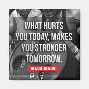 STRONGER TOMORROW - "Body building" Motivational Magnet