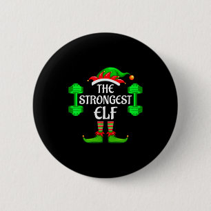 Strongest Elf Matching Family Group Christmas Part 6 Cm Round Badge