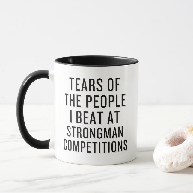 Strongman Competitions Funny  Mug (With Donut)