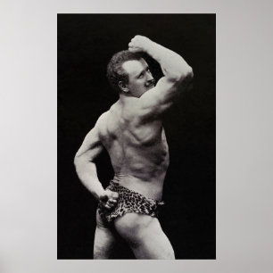 StrongMan Eugen Sandow Bodybuilder A New Pose Poster