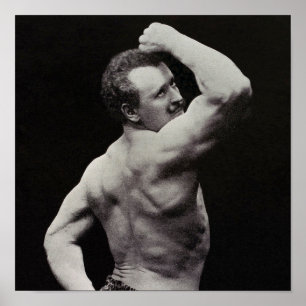 StrongMan Eugen Sandow Bodybuilder A New Pose Poster