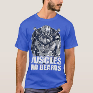 Strongman muscles and beards bodybuilder dress for T-Shirt