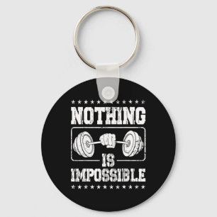 Strongman Nothing Is Impossible Bodybuilder Access Key Ring