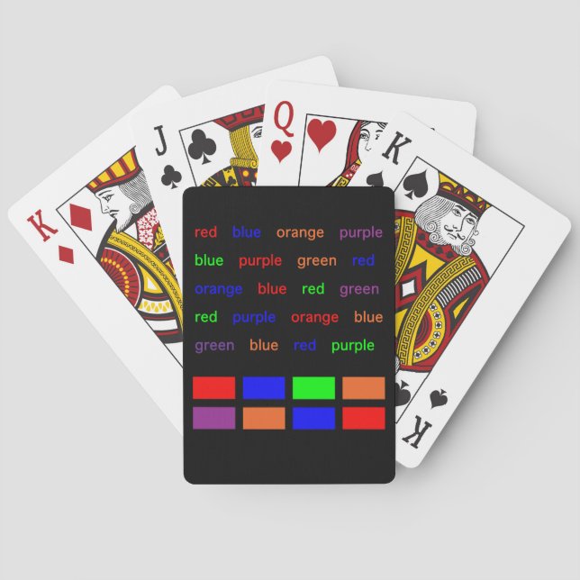 Stroop Test Playing Cards (Back)