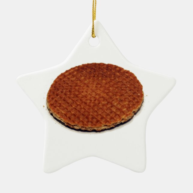 Stroopwafel Ceramic Ornament (Front)