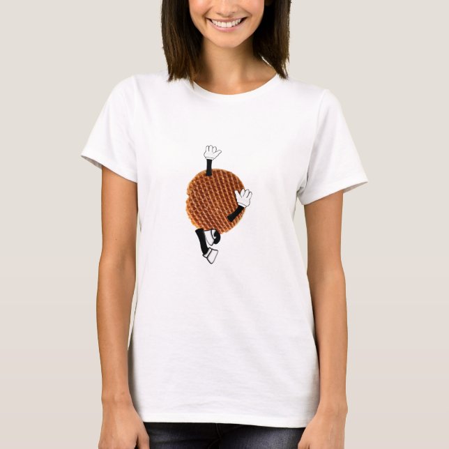 Stroopwafel jumping for joy. T-Shirt (Front)