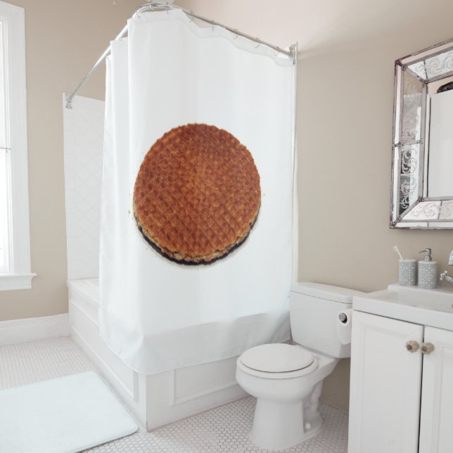 Stroopwafel Shower Curtain (In Situ)