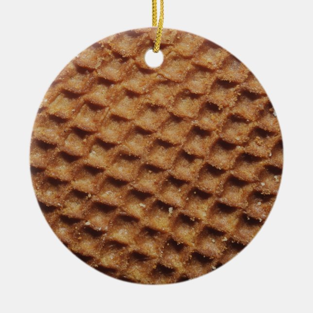Stroopwafels Ceramic Tree Decoration (Front)