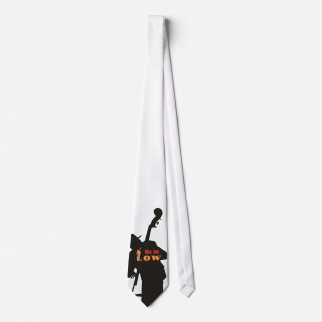 stropdas - Like 'em low - double bass player Tie (Front)