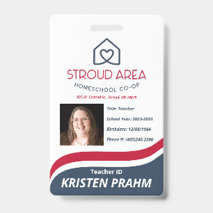 Stroud Area Homeschool Teacher/Parent ID Badge