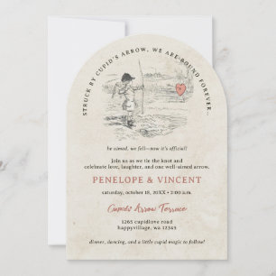 Struck by Cupid's Arrow Wedding Invitation
