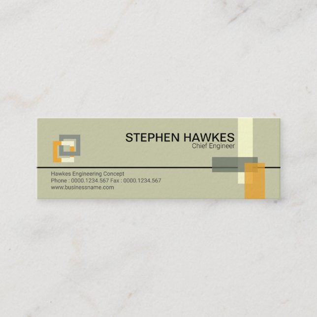Structural Building Pillars Engineering Mini Business Card (Front)