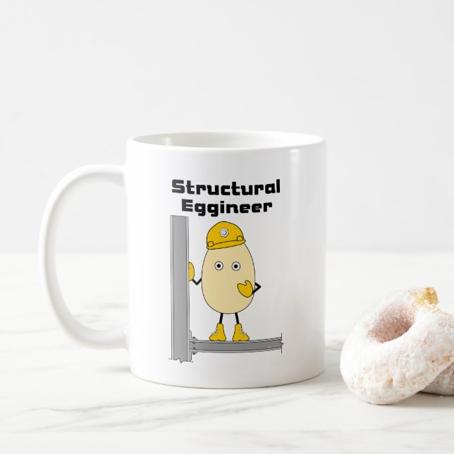Structural Eggineer T-Shirt Coffee Mug (With Donut)