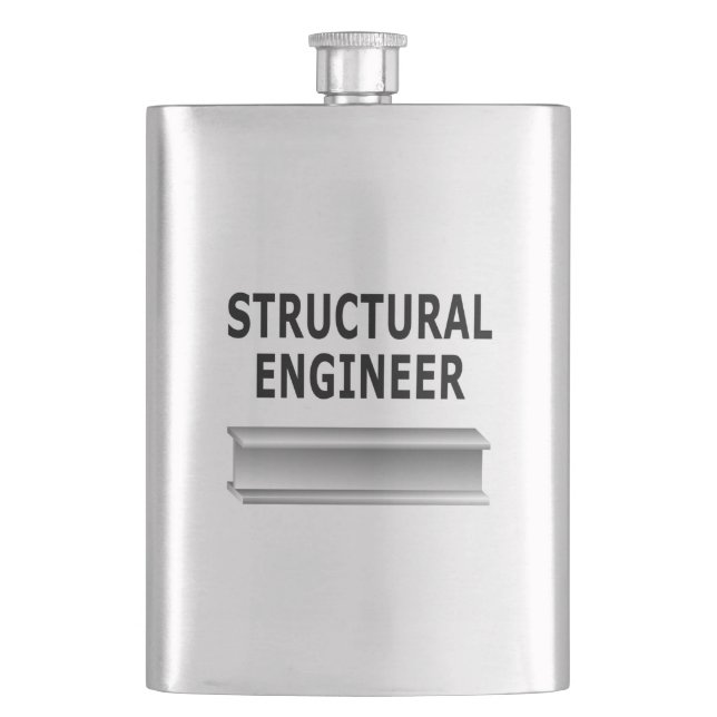 Structural Engineer Beam Hip Flask (Front)