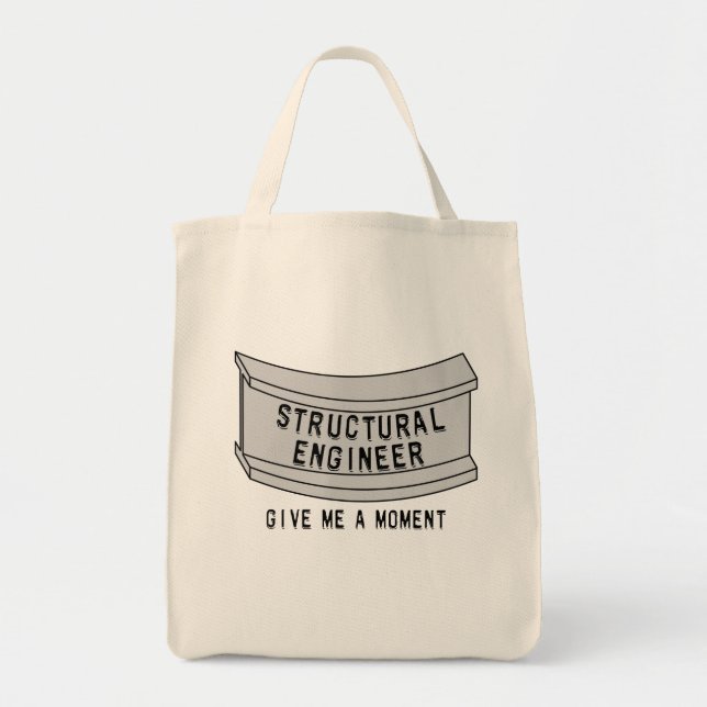 Structural Engineer Beam Moment Tote Bag (Front)