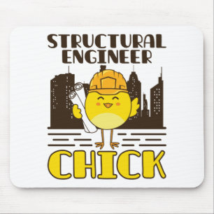 Structural Engineer Chick Civil Engineering Mouse Pad