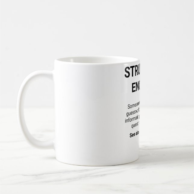 Structural Engineer Definition Noun Mug (Left)