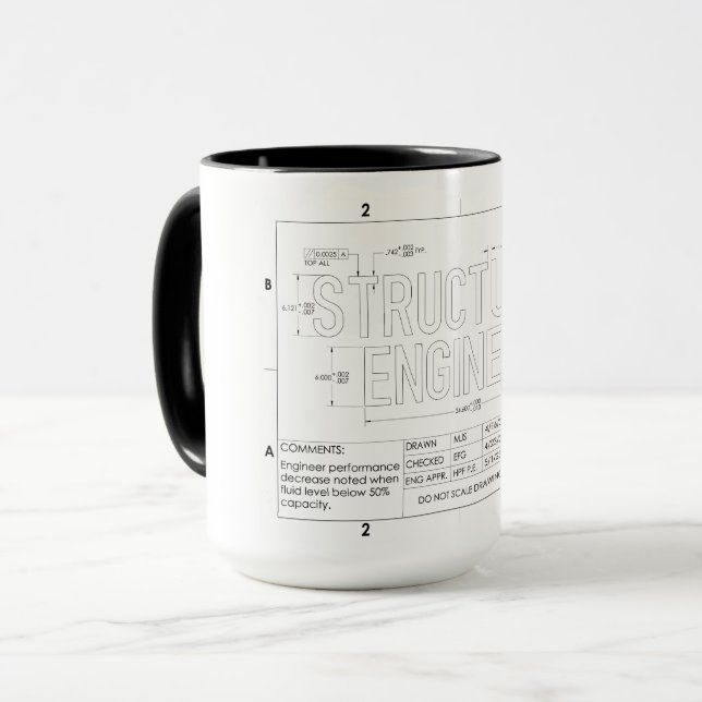 Structural Engineer Gift Mug (Front Left)