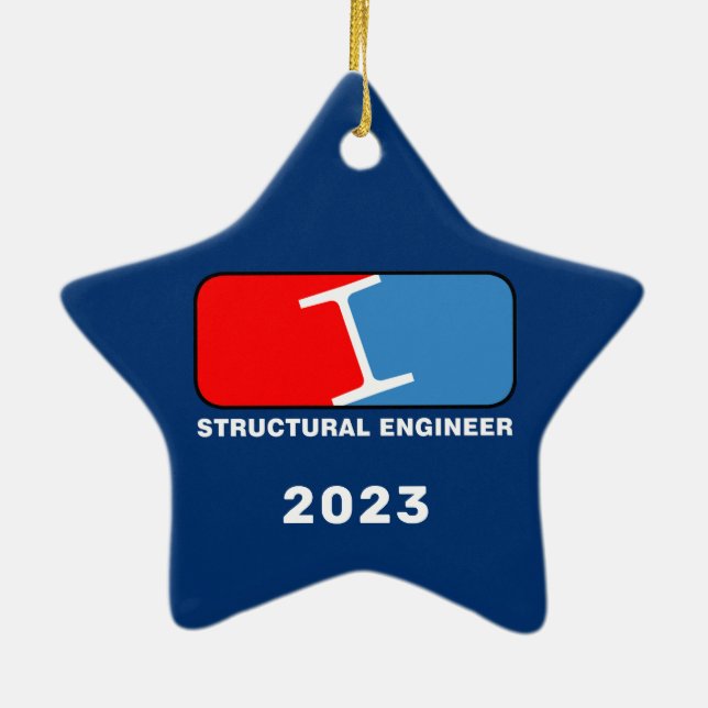 Structural Engineer League Ceramic Ornament (Back)