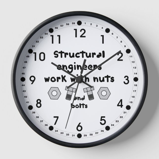 Structural Engineers Work Clock (Front)