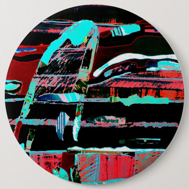 Structural Interference – Abstract Art Button (Front)