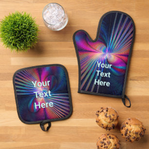 Structural Iridescence Oven Mitt & Pot Holder Set
