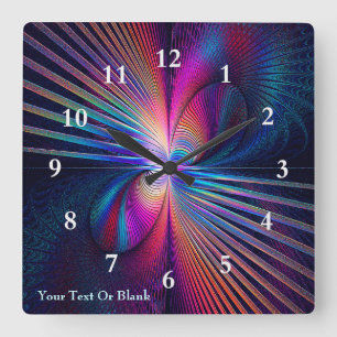 Structural Iridescence Square Wall Clock