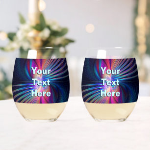Structural Iridescence Stemless Wine Glass