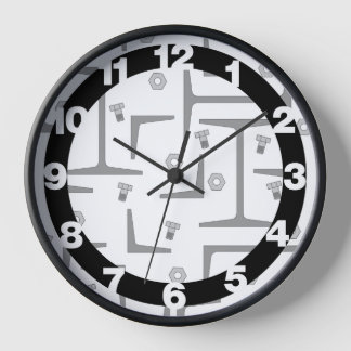 Structural Steel Drawing Pattern Clock