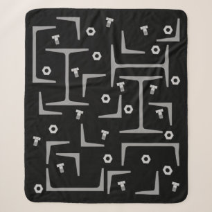 Structural Steel Pattern Sherpa Blanket
