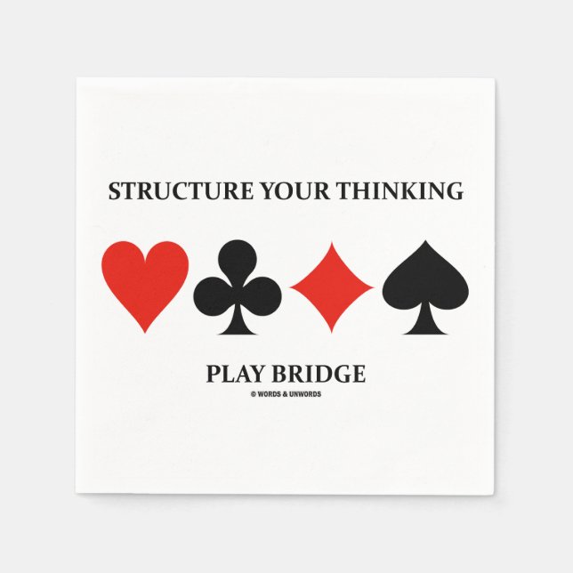 Structure Your Thinking Play Bridge (Card Suits) Napkin (Front)